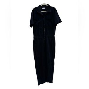 ASOS Men's Zip Up Utility Style Jumpsuit in Black 100% Cotton Small -Relaxed Fit